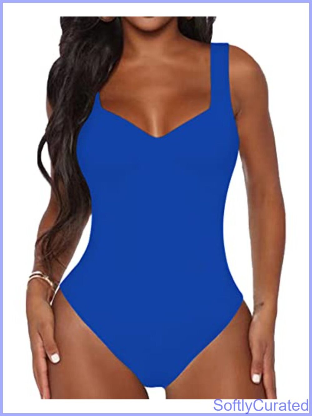 Sweetheart Square V Neck Sleeveless Tank Bodysuit